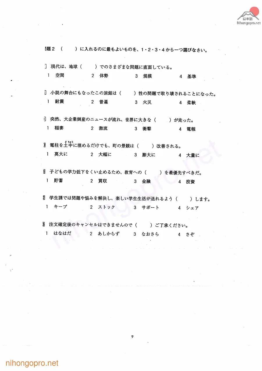 日本語能力試験直前対策N1 文字・語彙・文法